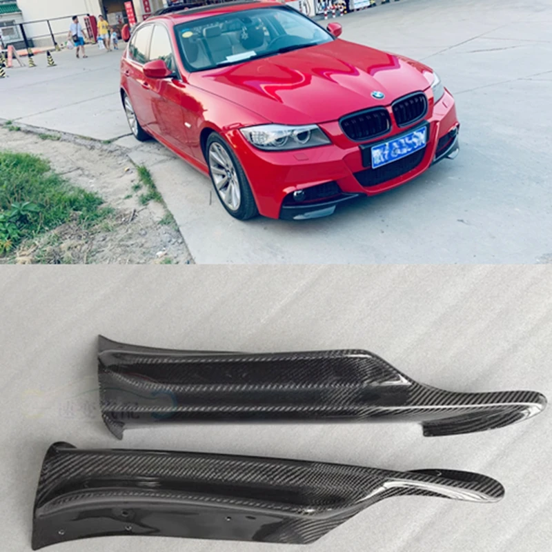 Передний бампер для губ разветвитель для BMW 325i 335i E90 LCI седан 4-двери 2009-2012 фартук крылышками клапанами спойлер из углеродного волокна/FRP
