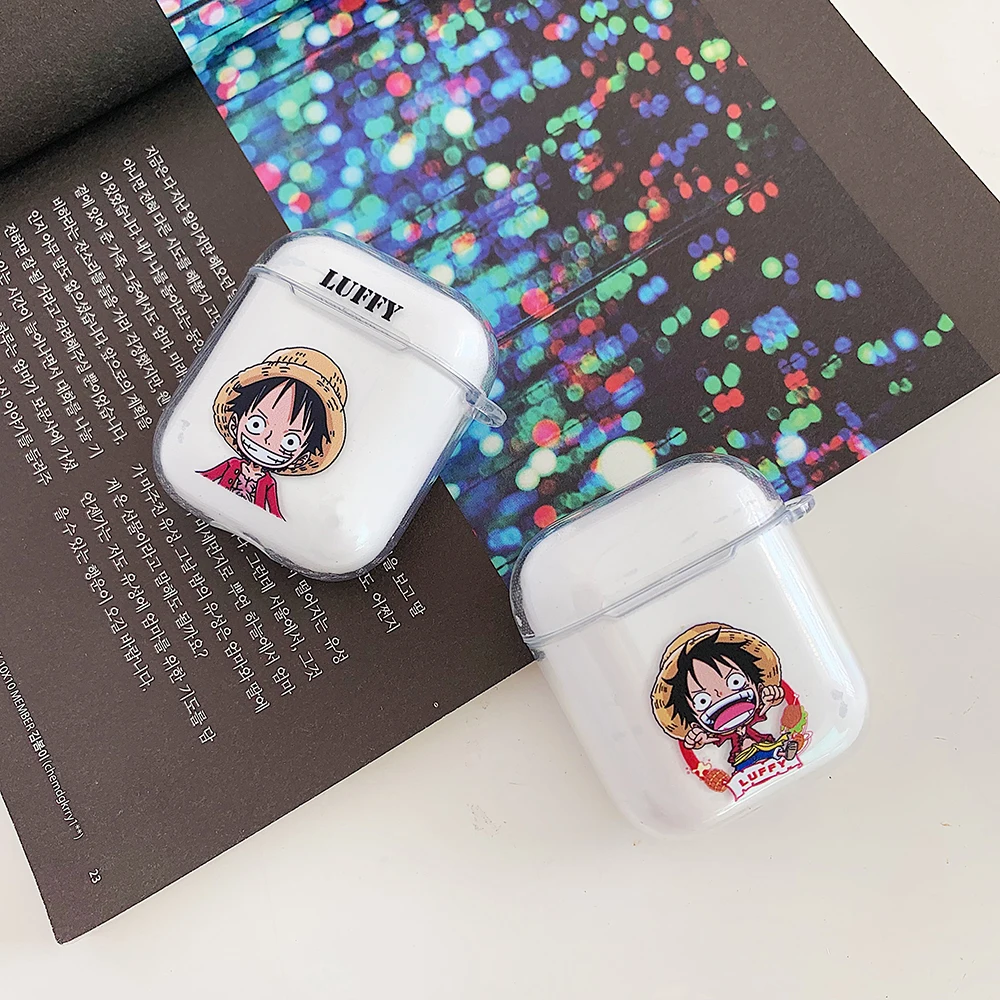 Для Apple AirPods 2 Чехол one piece Luffy аниме Какаши чехол для Apple Air Pods 1 коробка для зарядки Мягкий ТПУ силиконовый чехол