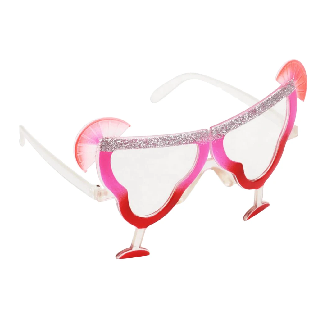 Margarita Goblet Drink Glasses Beach Cocktail Party Sunglasses Tropical Prop