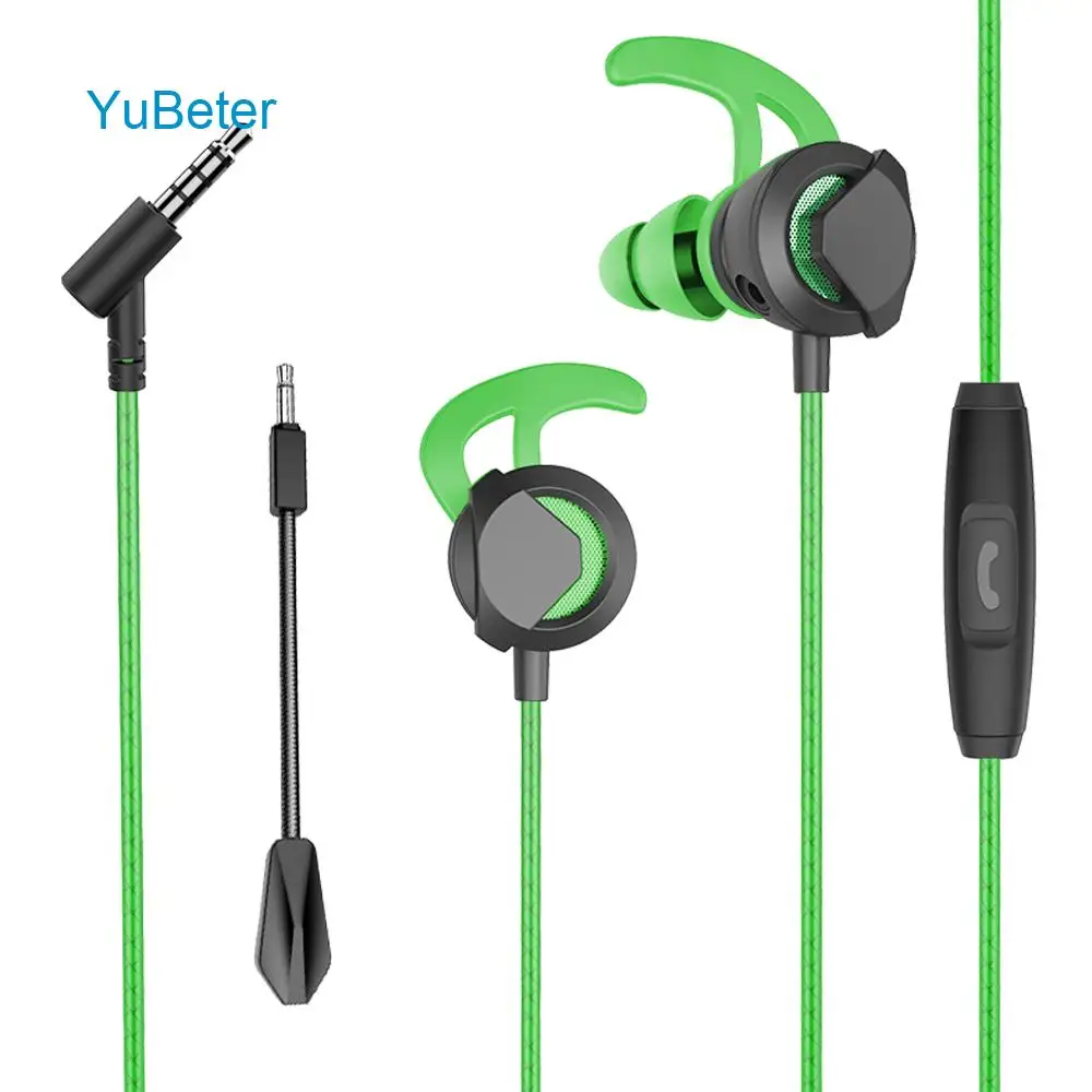 Проводные наушники YuBeter, стерео наушники с басами, игровые наушники с микрофоном, аудио разъем 3,5 мм для iPhone, Android, huawei
