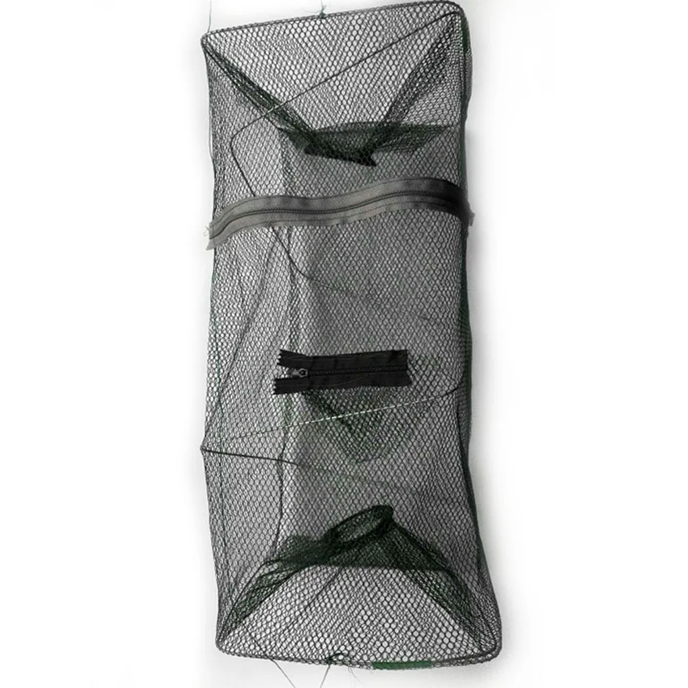 As pictures Foldable Portable Cylindrical Fishing Net Crayfish Pot Fishing Tackle - Цвет: As pictures