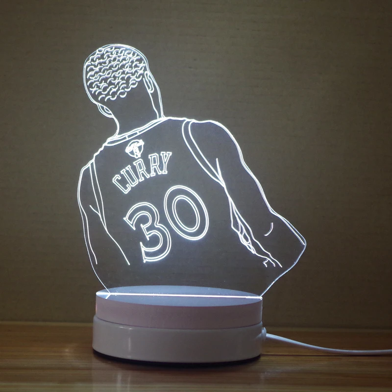 Вентиляторы NBA в Джеймсе Оуэне 3 d небольшая настольная лампа память Bryant студентов Выпускной День рождения ночник - Цвет: see chart
