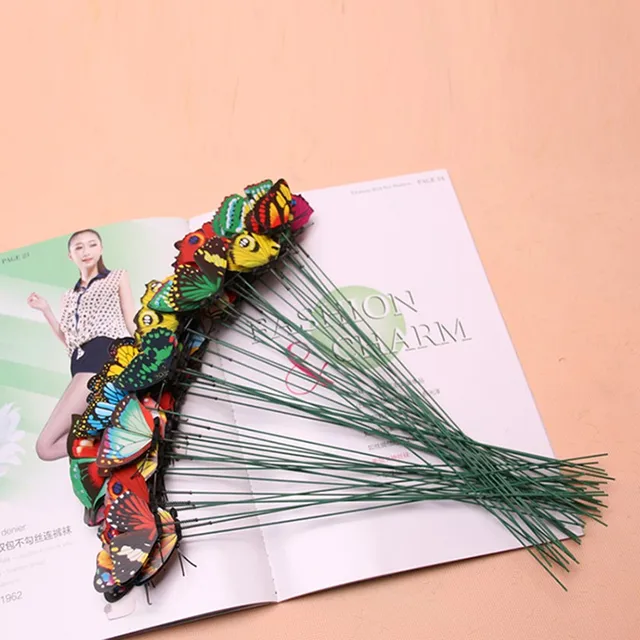 10Db Pillangók Kerti Dekoráció Kültéri Udvar Ültetvényes Színes Szeszélyes Pillangó Tét Virág Edények - Image 3