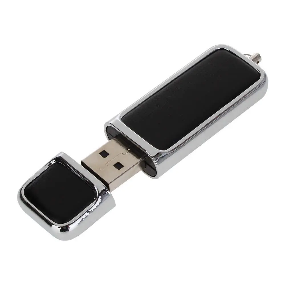 Водонепроницаемый usb 2,0 металлический кожаный usb флеш-накопитель 4 ГБ 8 ГБ кольцо для ключей 16 ГБ 32 ГБ 64 ГБ подарочная ручка-накопитель 128 ГБ Флешка бесплатный логотип на заказ