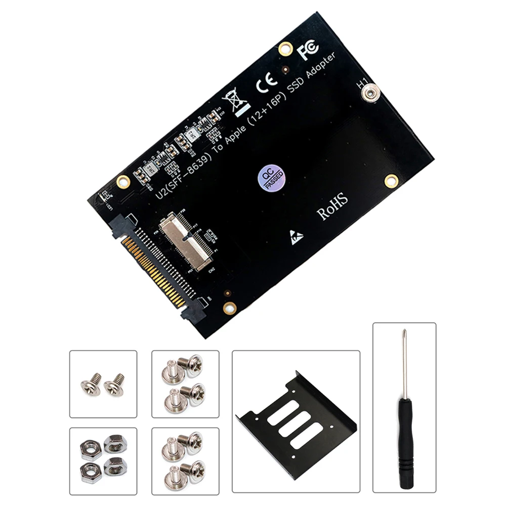 Адаптер Внешний жесткий диск SSD M2 PCIe для SFF-8639 U.2 адаптер 3," Кронштейн SSD для MacBook Air Pro retina 2013 12+ 16pin M2 SSD