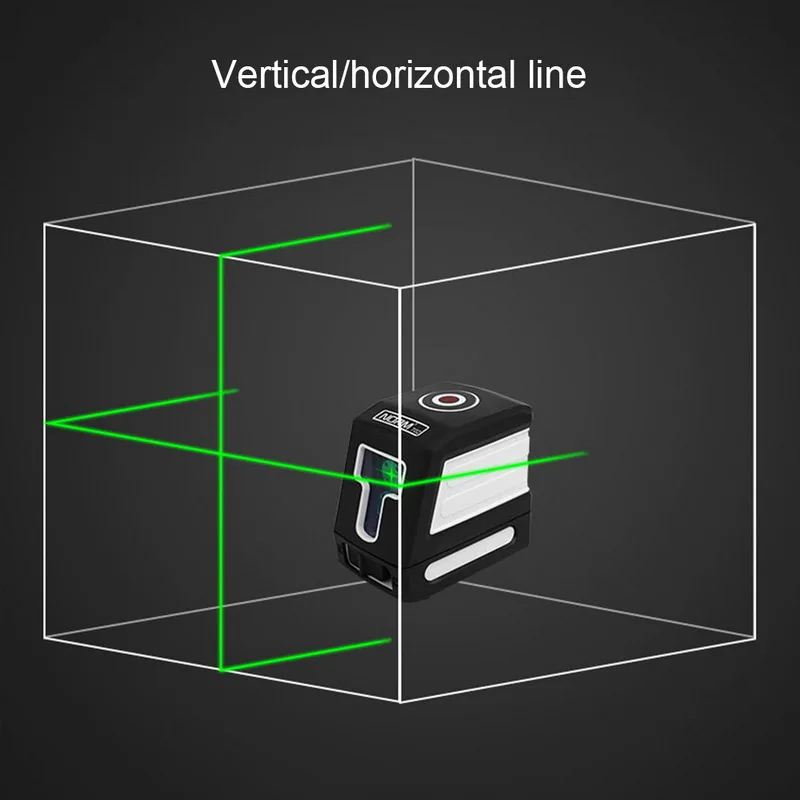 Junejour мини 2 поперечные линии лазерный уровень красный луч или самонивелирующийся лазерный уровень в коробке