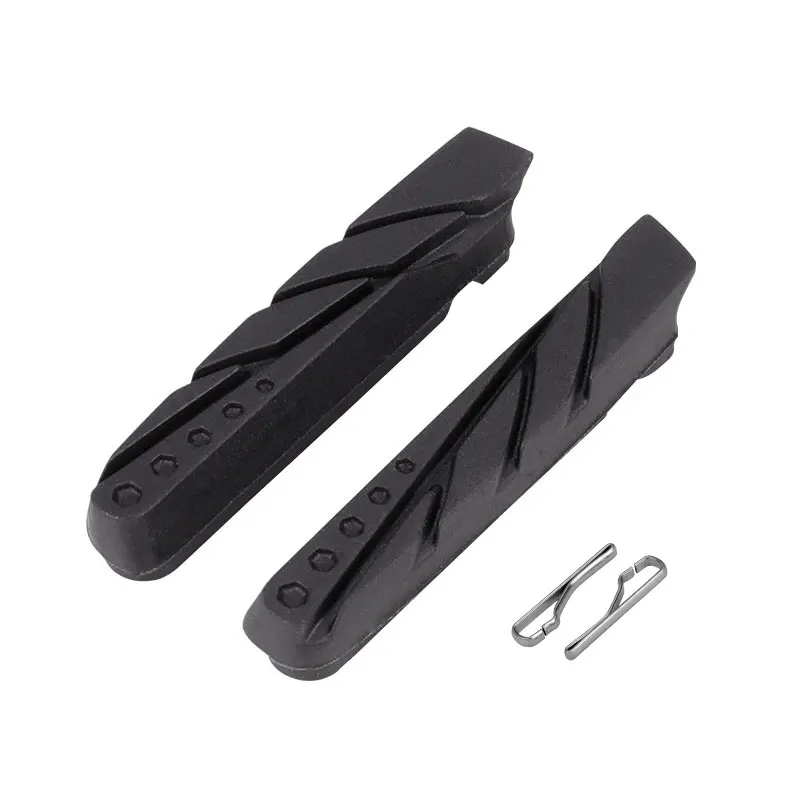 1 Pair BRK017BK Deemout, тормозные вставки для шоссейного велосипеда, диски из легированной стали, железные колеса, тормозной суппорт для велосипеда, тормозные колодки, блоки, низкий уровень шума, мощное торможение - Цвет: 1 Pair BRK017BK