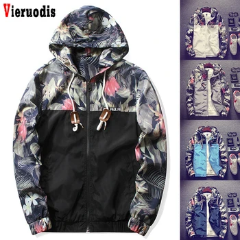 

Autumn Men Floral Bomber Jacket Men Hip Hop Slim Fit Jacket ens Hooded Thin Jackets Plus Size 6XL Camouflage Zipper Windbreaker