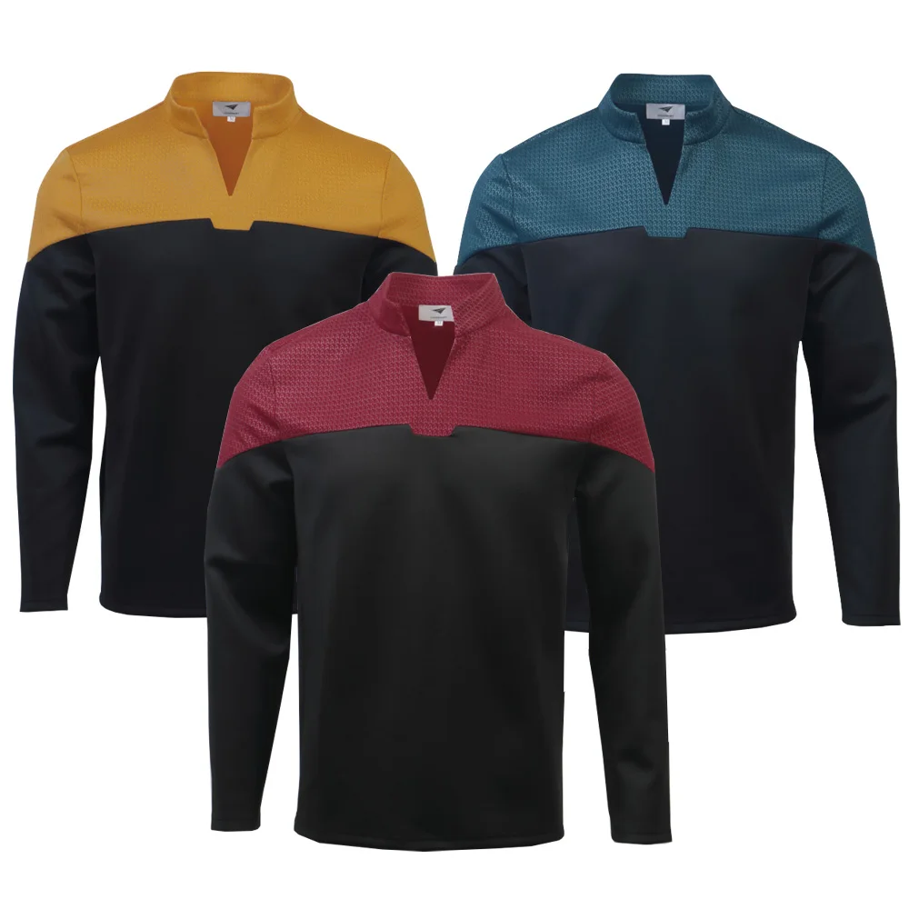 Star Cosplay Trek Admiral JL Red Picard Uniform Startfleet Blue Top Shirts Costumes Man Yellow Jacket Halloween Party Prop |