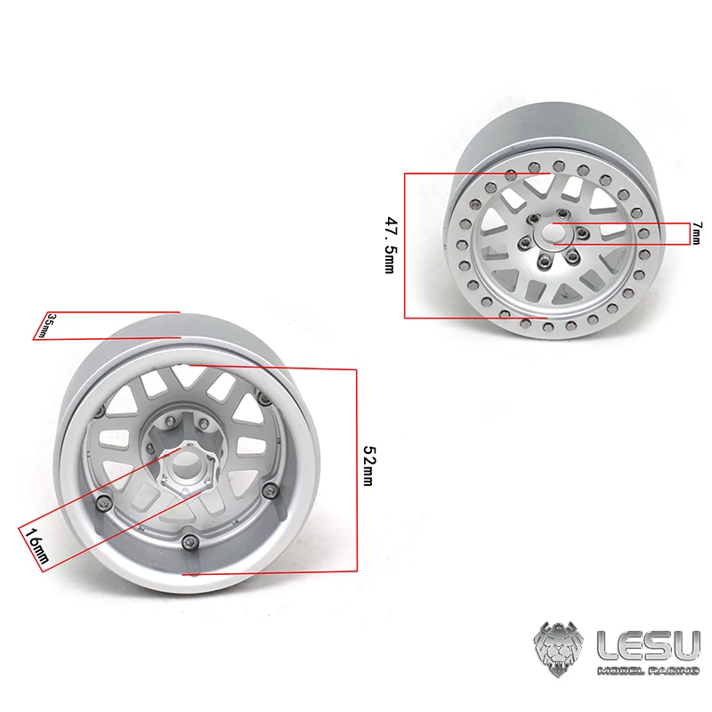 

LESU Metal 2.2In Wheel Hub 21.9Mm Connection for 1/10 Scx10 Jeepaa RC Rave 4X4 Crawler Car DIY Model Boys Toys Th17947-Smt3