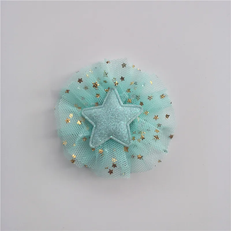 light green 6 см, 10 шт./партия, сделай сам, блестящий, украшенный цветами, аппликация для детей, заколки для волос, аксессуары - Цвет: light green