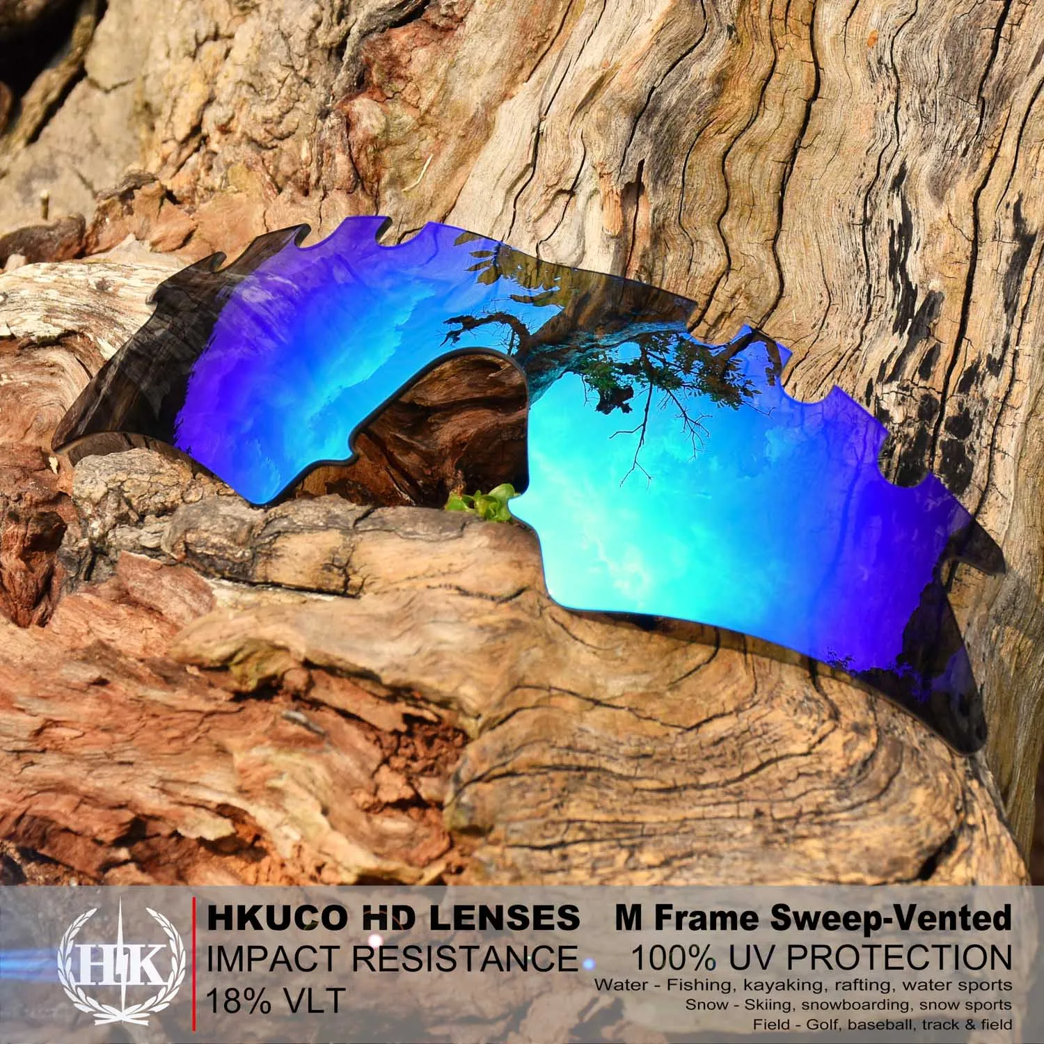 HKUCO, синие/Золотые, 2 пары поляризованных сменных линз для M Frame, солнцезащитные очки с выметом, повышают четкость