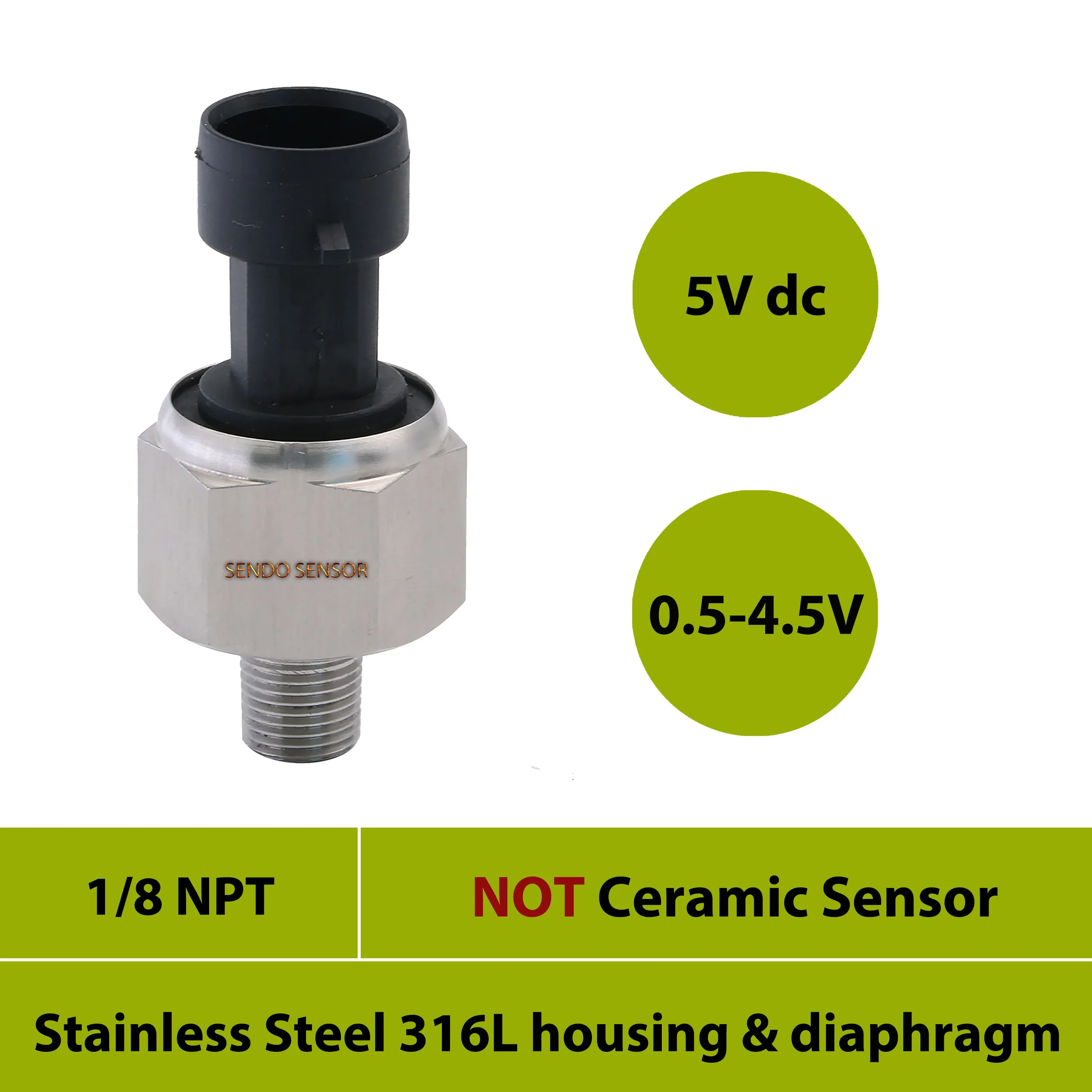 Oil Pressure Transducer 5 V Input 0 5 4 5 V Output 15 30 50 75 