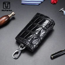 McParko держатель для ключей из натуральной крокодиловой кожи, Домашний Органайзер для ключей, сумка для мужчин, Роскошный чехол для ключей из крокодиловой кожи для мужчин