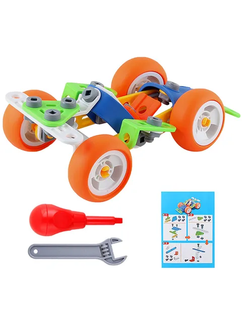 Children's Stacking Puzzle Toy Engineering Car Large Particle Building Block Disassembly Assembly Diy Manual Assembly Toy Kind 3