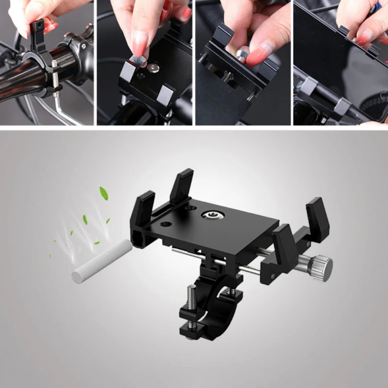 Aluminum Alloy Bicycle Handlebar Mobile Phone Holders Stands Bike Motorcycle Smartphones GPS Bracket Mount Bicycle Accessories