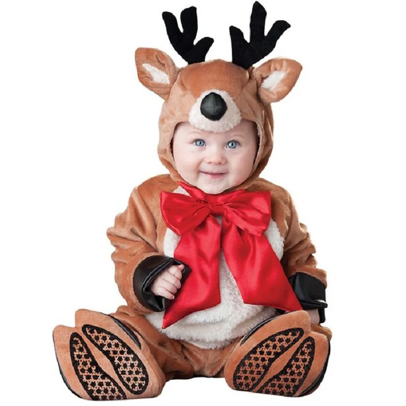  Baby Boys Girls Christmas Halloween Costume cartoon Santa Claus deer cosplay clothes winter clothin