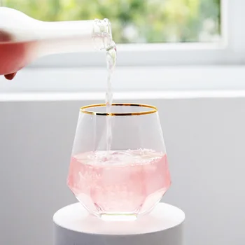 

Creative Transparent Geometric Phnom Penh Tea Cup Water Cup Glass Home Wine Glass Drinkware Wine Glass Cup