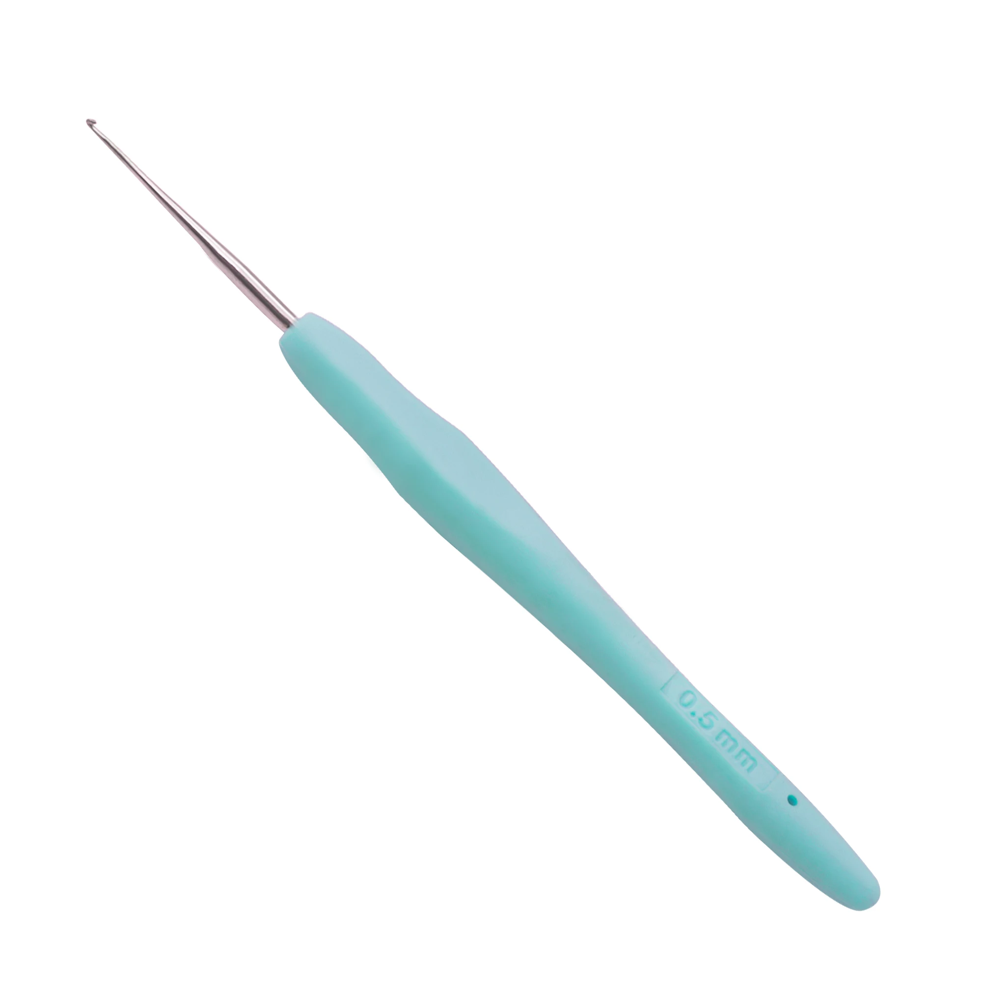 MIUSIE, 1 шт., 0,5-2,75 мм, с резиновой ручкой, крючки для вязания, иглы для вязания, плетения, ремесла, инструменты для шитья, спицы для вязания - Цвет: 0.5mm