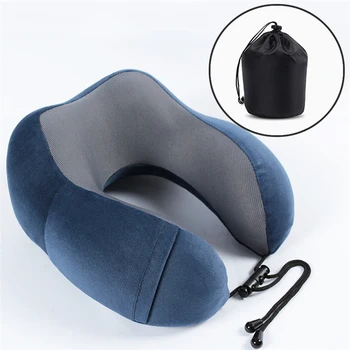 

Memory Foam Travel Pillow Neck Pillow U Shaped Soft Head Car Flight Office Rest Support Airplane Sleeping Travel Pillow 3 Colors