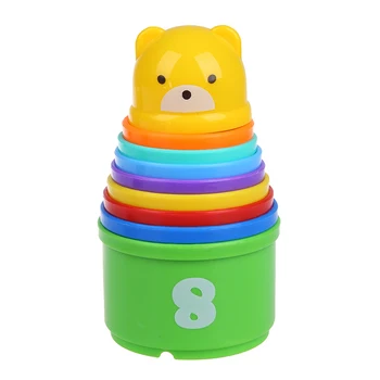 

9 Stacking Stacks Learning Count Number Cups Tower Baby and Toddler Activity TOY