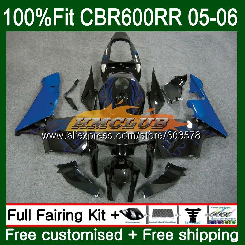 Литые изделия для Honda CBR 600RR CBR600 RR 600F5 73CL. 14 Синий Пламя CBR600RR F5 05 06 CBR600F5 CBR 600 RR 2005 2006 обтекатель oem