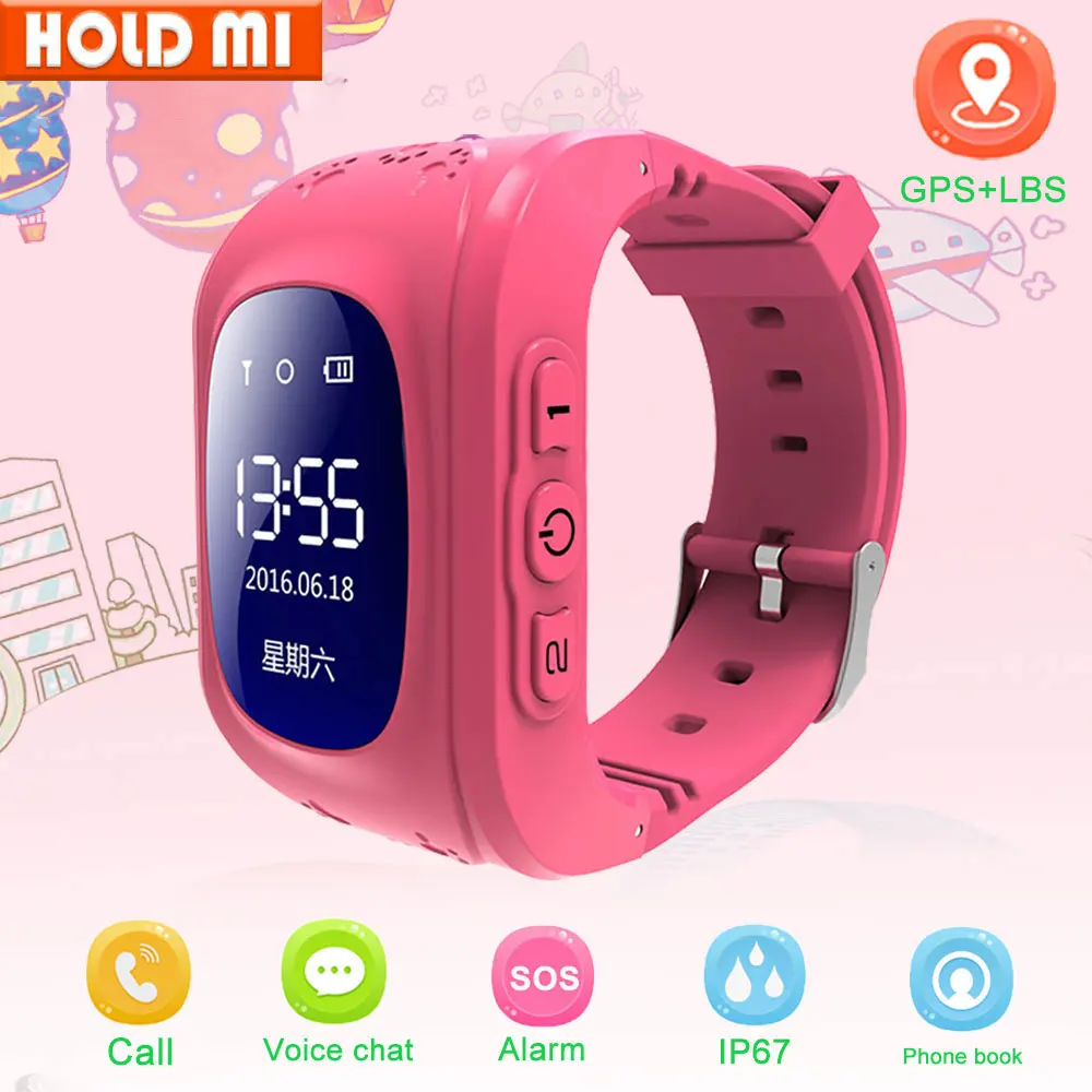 Reloj inteligente Q50 con GPS, pulsera con buscador de localización de llamadas, SOS, monitor de bebé, localizador antipérdida, podómetro, seguro para niños