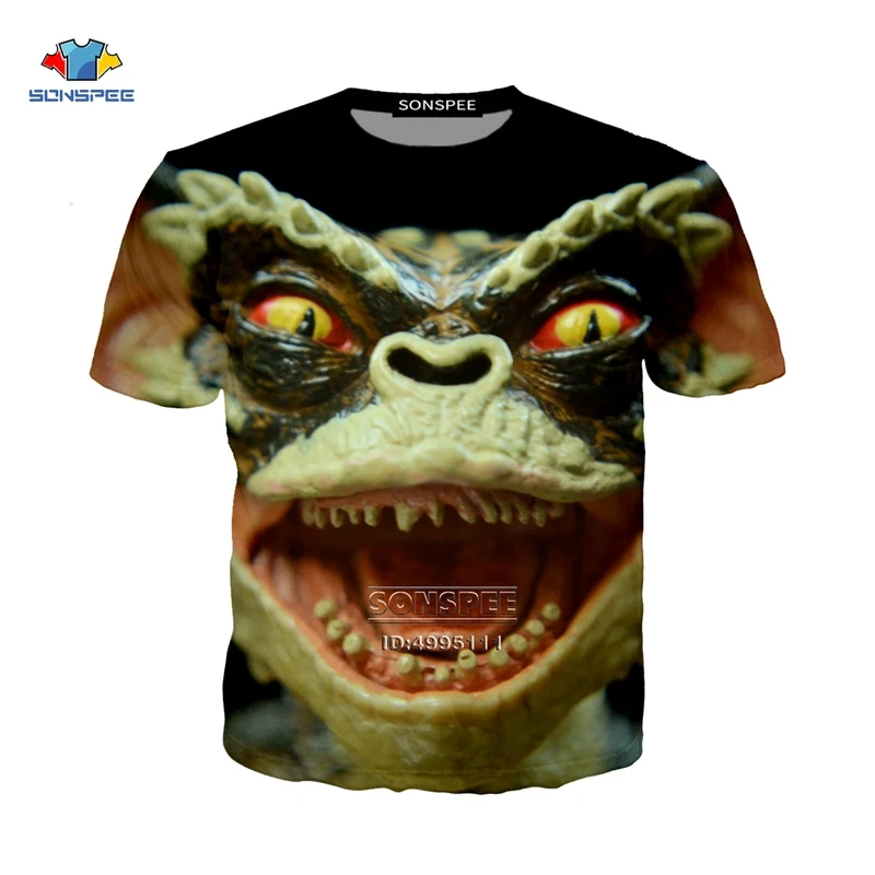 SONSPEE 3D Print Men Women Funny Movie Gremlins Monster Casual Harajuku T-shirt Summer Tshirt Youth Hip Hop Streetwear A1032 - Цвет: 7