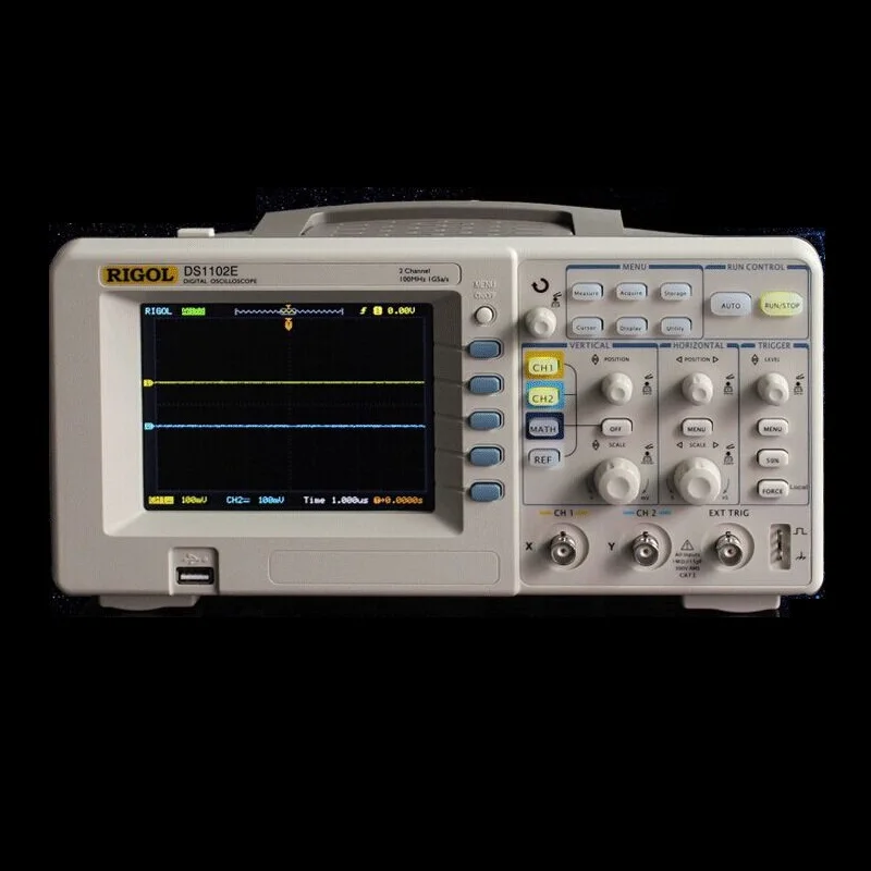 Цифровой осциллограф RIGOL DS1102E 100 МГц 2 аналоговых канала полоса пропускания 1