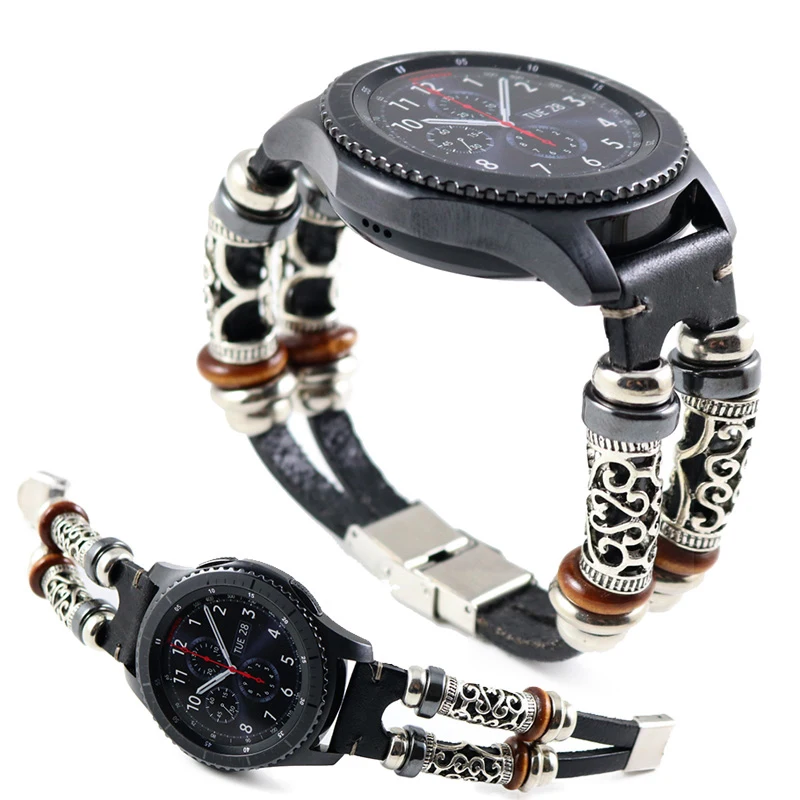 Кожаный ремешок для Samsung Galaxy watch 46 мм Gear S3 Frontier 22 часов из натуральной кожи Huawei GT