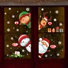 Pegatinas de Feliz Navidad para ventanas, vinilo de PVC de gran tamaño, de Papá Noel y Año Nuevo, decoración de las habitaciones del hogar removible ► Foto 2/6