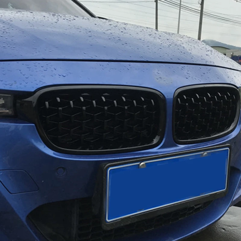 1 пара Abs передняя решетка для почек для B mw 3 серии E46 4 двери 02-05 318I 320I 325I 330I Алмазная решетка Метеор Стиль переднего бампера