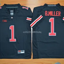 Новое поступление высокое качество Брэкстон Миллер blackoutCollege футболка спортивные майки#1 Миллер Майки S-XL
