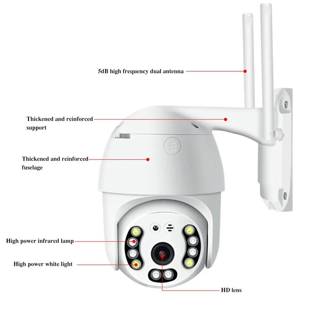 10LED 1080P Wifi уличная Водонепроницаемая камера, домашняя камера безопасности, камера наблюдения, детский монитор, домашняя HD Беспроводная камера