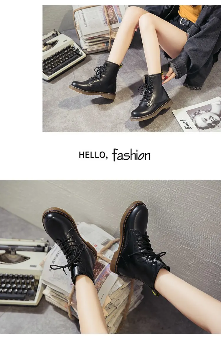 Новые модные зимние ботинки в байкерском стиле; Botas de nieve femeninas; повседневные женские ботинки; H11-22