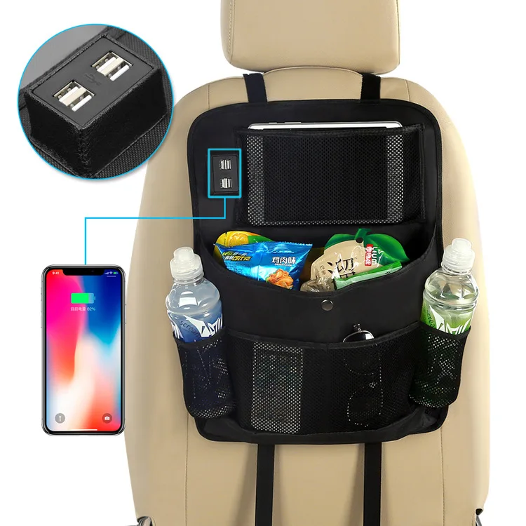 EBay Amazon Wish4USB органайзер для автомобильного сиденья, подвесная сумка для хранения стульев GK01