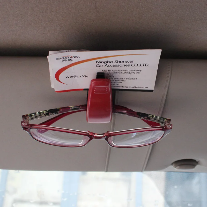 Wolflamp многофункциональная Автоматическая застежка солнцезащитный козырек зажим для солнечные очки, очки для карт билетная Ручка Портативный зажим держатель