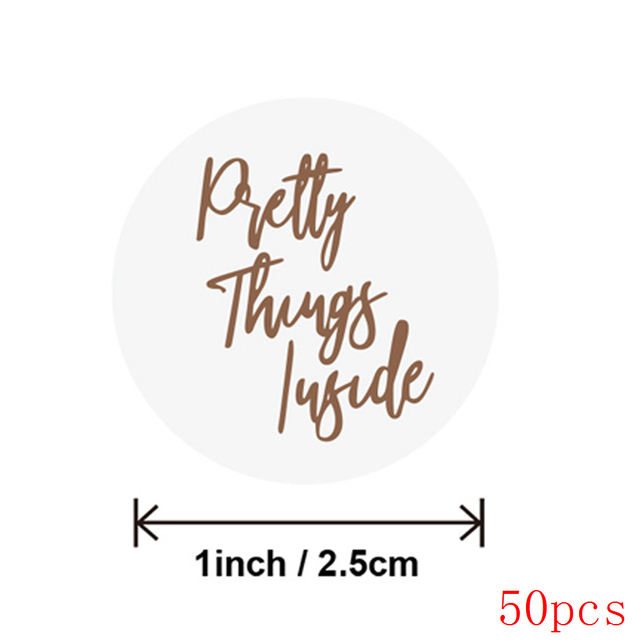 Round Paper White You've good taste Stickers Gold Thank you stickers for Business Packaging Seal Label Stickers