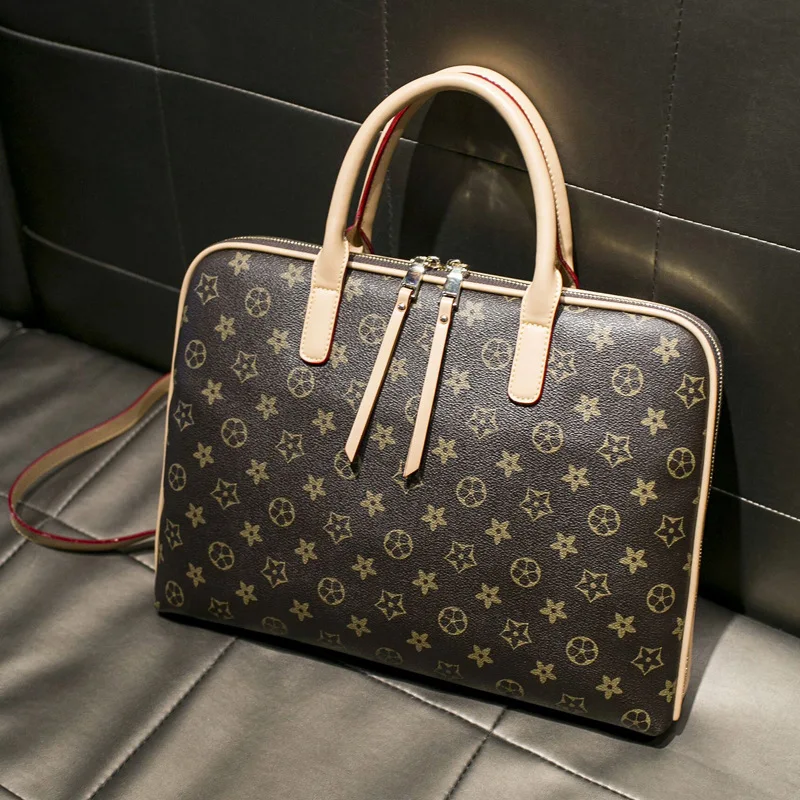 

14 15.6 Inch Laptop Briefcase Bag Handbag Leather Briefcase Office Bags Business Computer Bags Travel Messenger Bag For Women