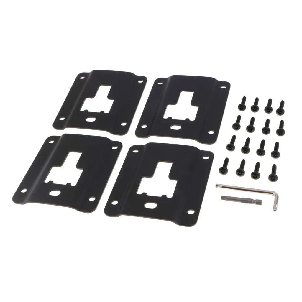 Truck Bed Load Hook Reinforcement Panel 4 Plates with Anti-Theft Screws