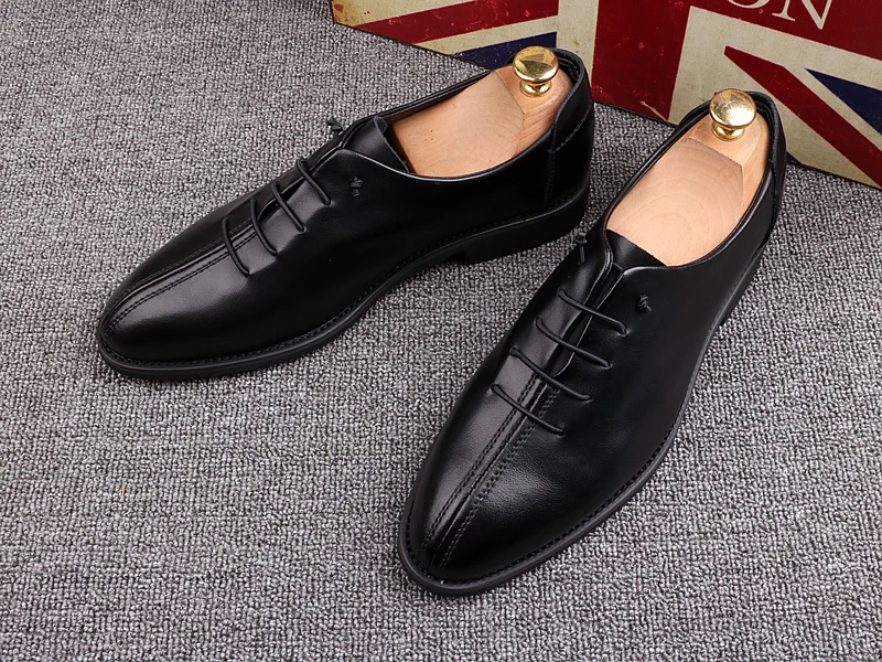 

Autumn Soft surface Men Casual shoes Hard-Wearing Business Leather Shoes Men Trend Men Leather Shoes Breathable Male Flat