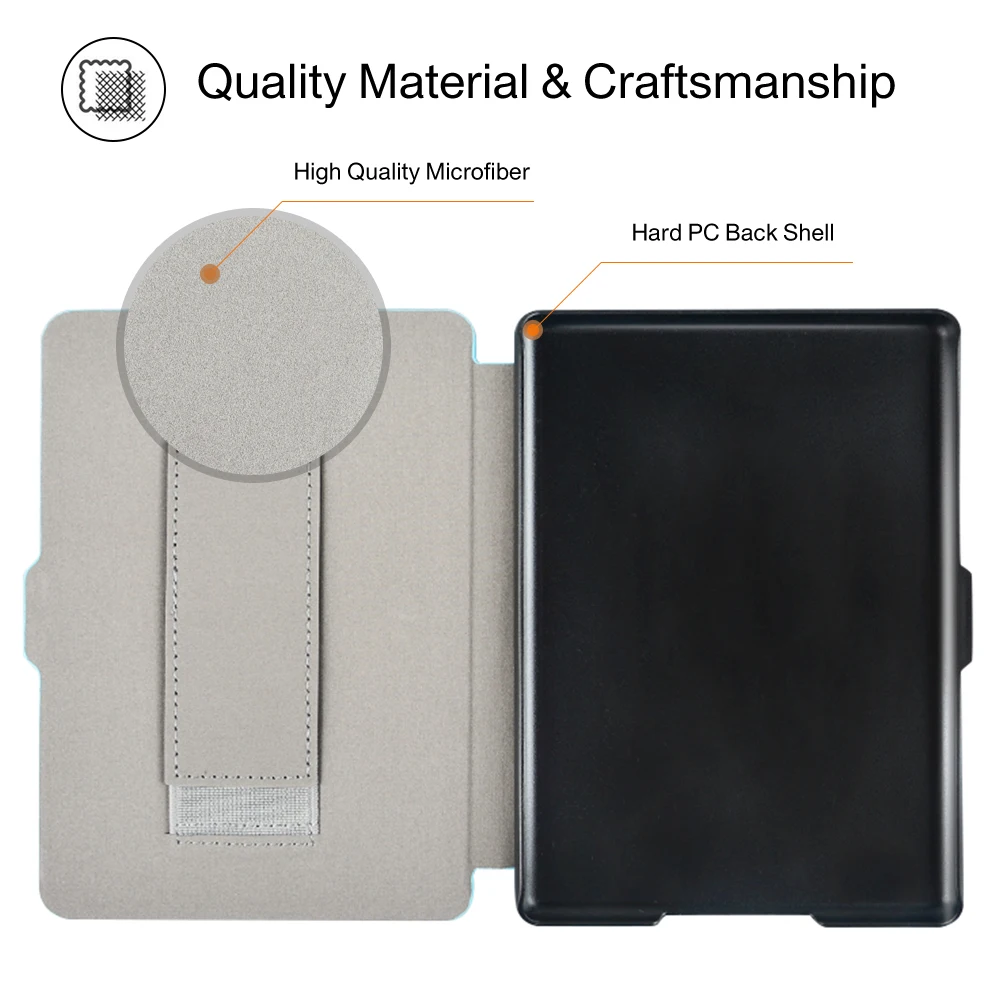 Чехол для kindle 8 E-reader pu кожаный чехол для amazon kindle 8th поколения sleepcover с ручным grap