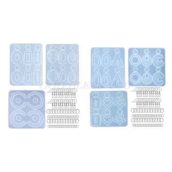 

1 Set Crystal Epoxy Resin Mold Earrings Drop Dangle Pendant Casting Silicone Mould Handmade DIY Crafts Jewelry Making Tools
