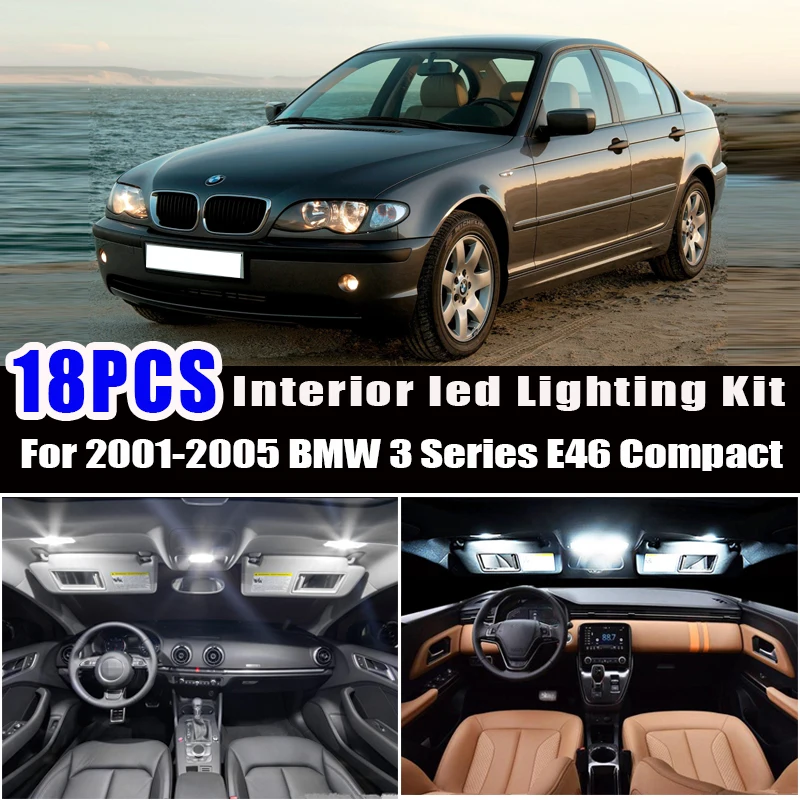 Для 2001 2005 BMW 3 серии E46 Compact 316ti 318td 318ti 320td 325ti светодиодный номерной знак + комплект