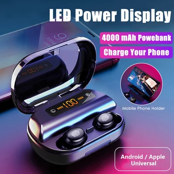 

Hifi 9D Stereo Wireless Bluetooth Earphones IPX7 Waterproof Wireless Headphones X10 Earbuds MiC 4000mAh Power Bank for xiaomi