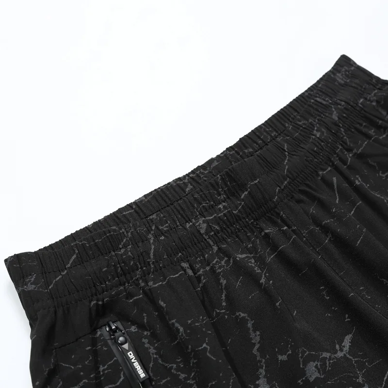 Summer Thin Section Loose And Plus-sized Shorts MEN'S Black Running Sports Shorts Fitness Quick-Dry Sports Shorts
