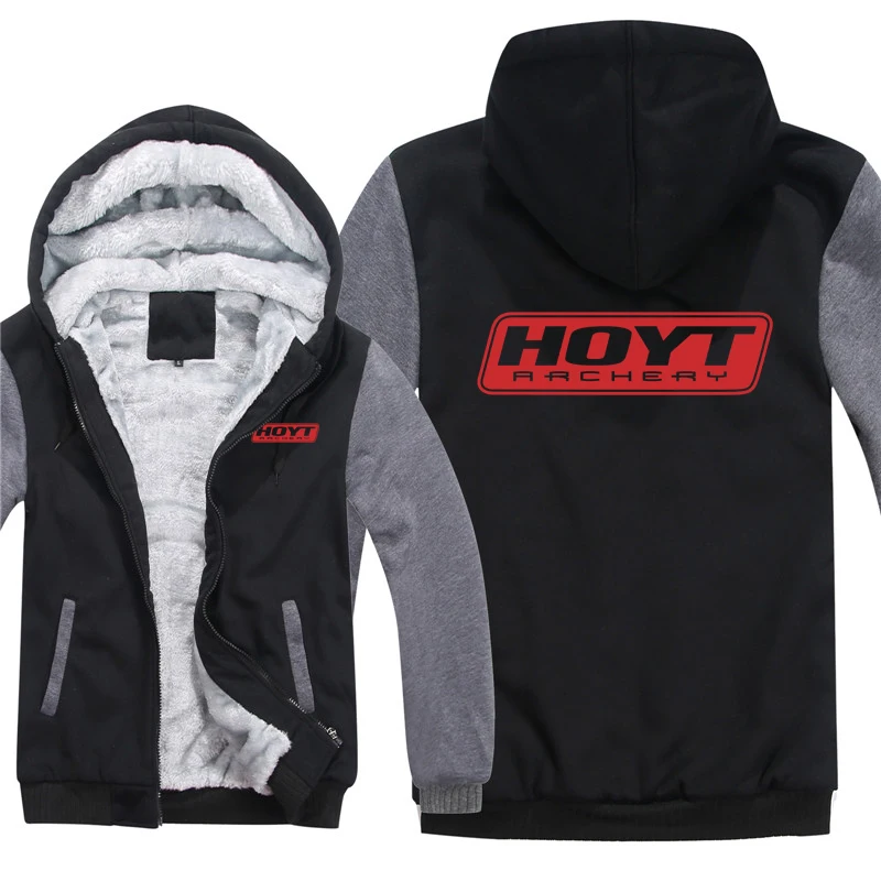 Winter HOYT Archery Huntinger Bows Hoodies Men Fashion Coat Pullover Fleece Liner Jacket HOYT Archery Sweatshirts Hoody 4