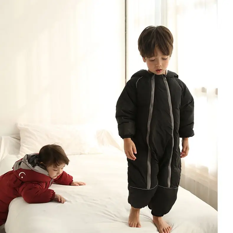 CYSINCOS Winter Warm Newborn Baby Kids Jumpsuit Children Zipper Infant Overall Boys Girls Romper Climbing Suit Clothing Jacket