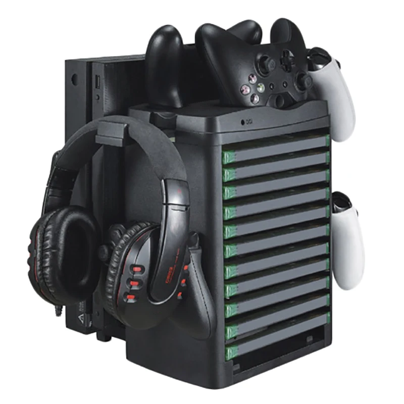 

BESTfor XBOX ONE/X/Slim VR Display Cabinet Accessories Slim & Pro Vertical Cooling Fan Cooler Controller Charger Game Board Head