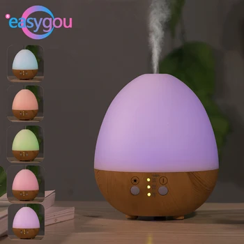 

Egg-shaped Wood Grain Spray Humidifier Essential Oil Aromaizer USB Mute 7 Color Atomizer Humidifier 235ml Diffuser Humidifier